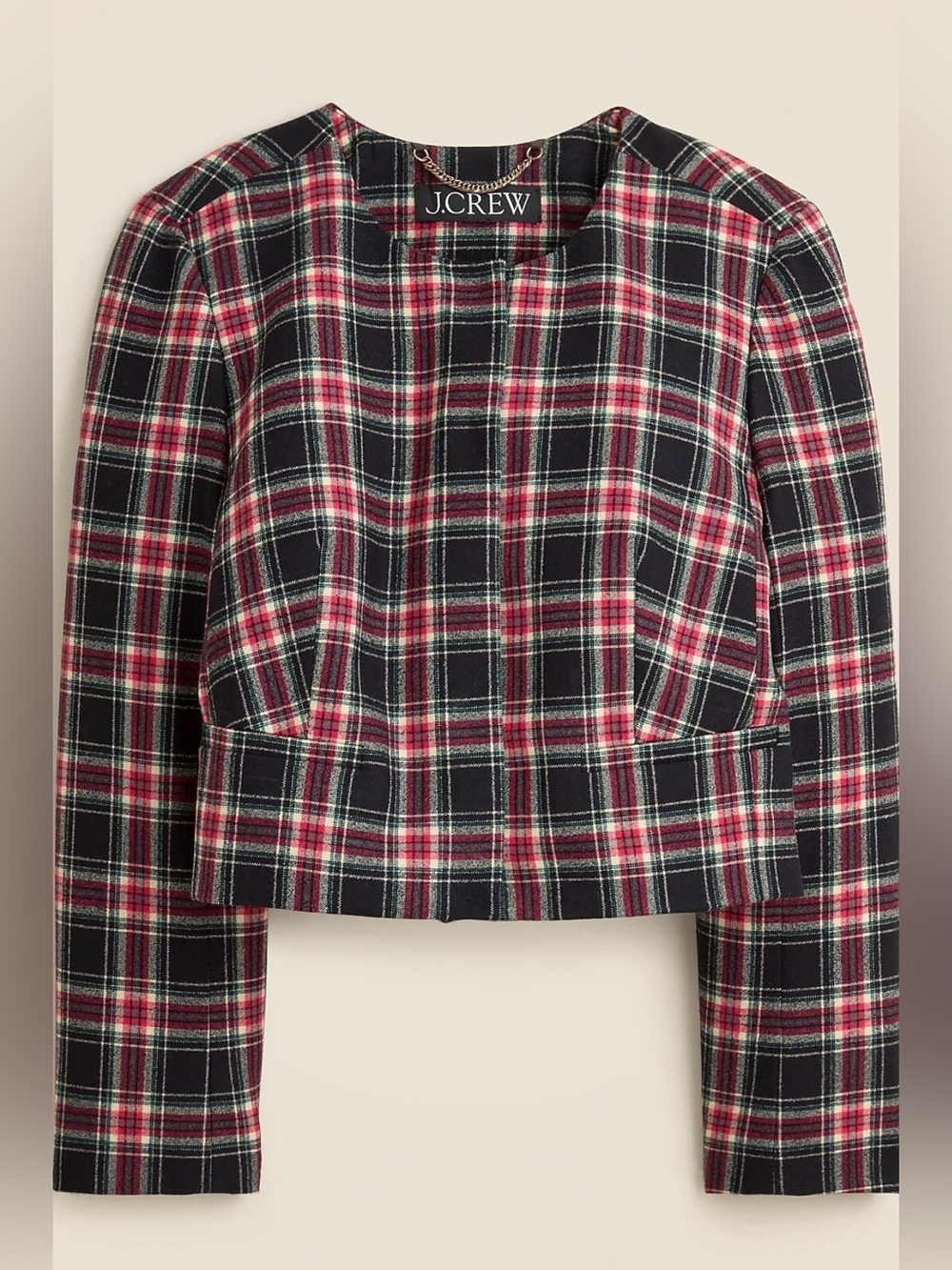 NWT J.Crew Italian Wool Blend Bridgette Lady Jacket in Stewart Tartan Jacket Siz